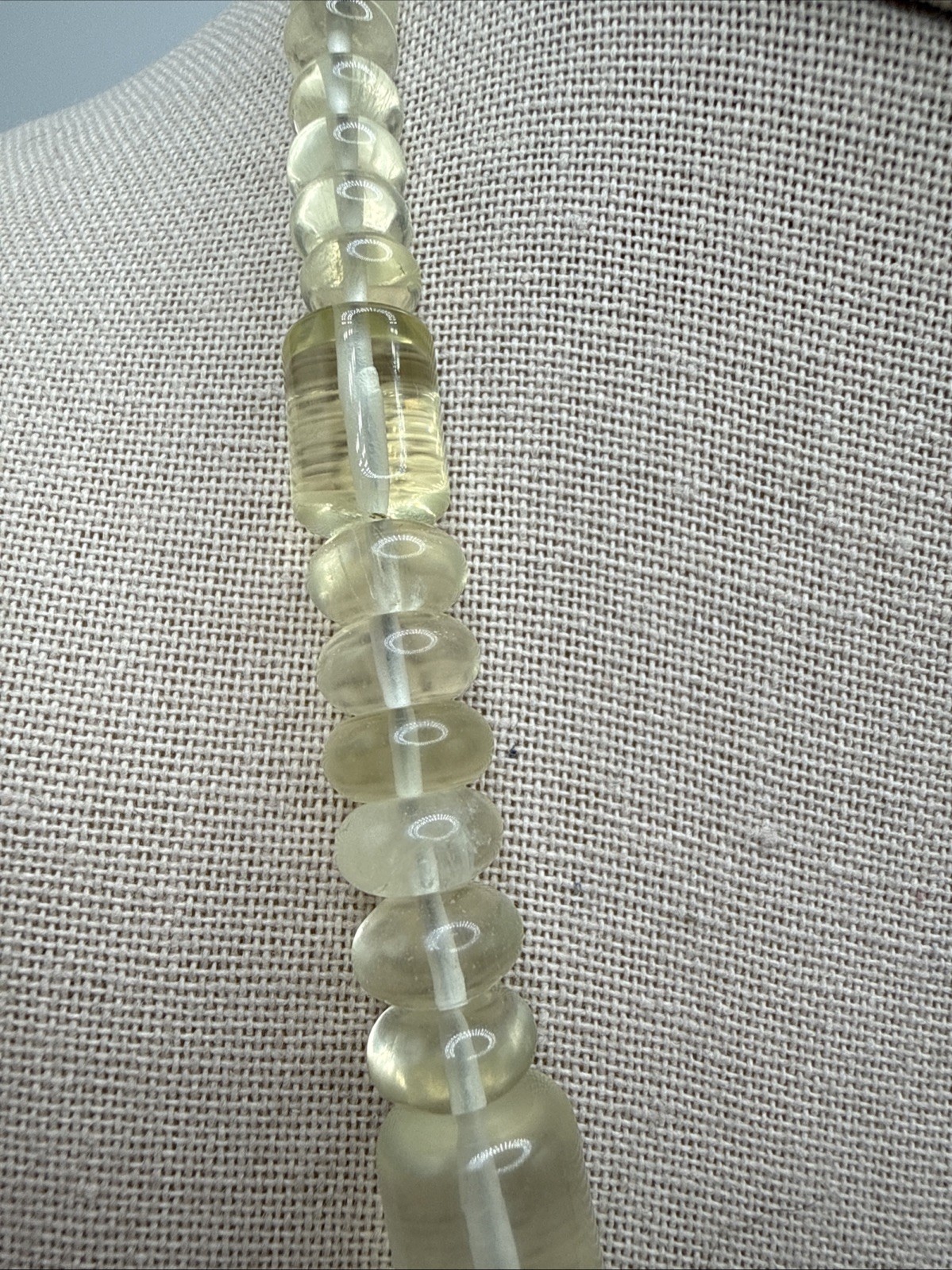 Jay King Natural Brazilian Lemon Citrine Graduated Bead Sterling Silver Necklace