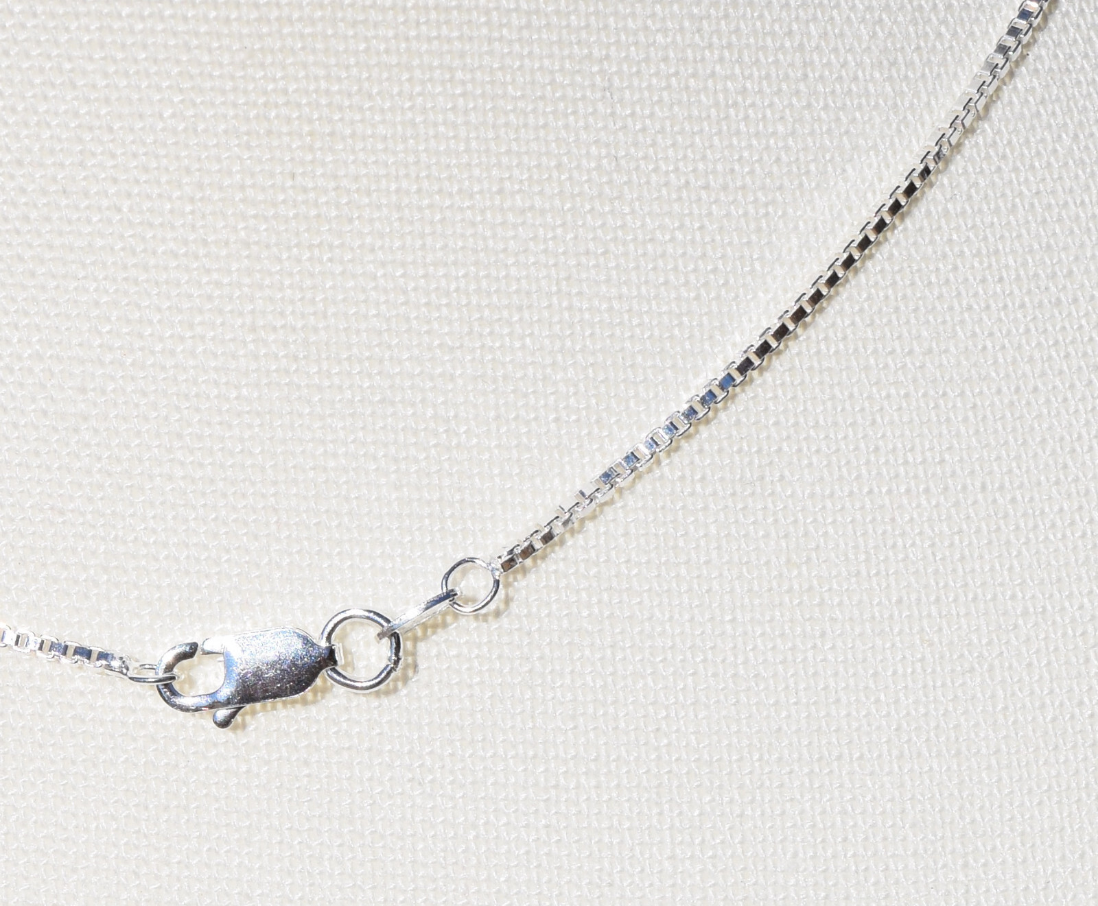 1.4mm Box Chain Italian .925 Sterling Silver Chain 16″ with Lobster Clasp