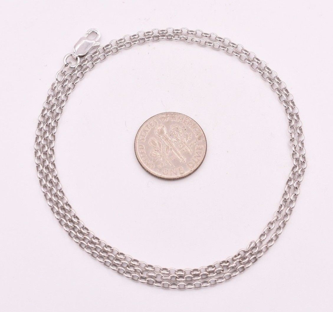 2mm Round Rolo Chain Necklace Real Solid 925 Sterling Silver ALL SIZES