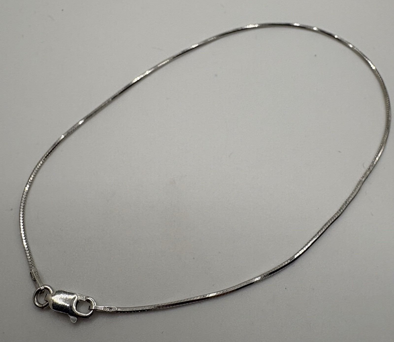 Anklet Sterling Silver Snake Chain 10” Diamond Cut 925 Italy 2.25g Bracelet