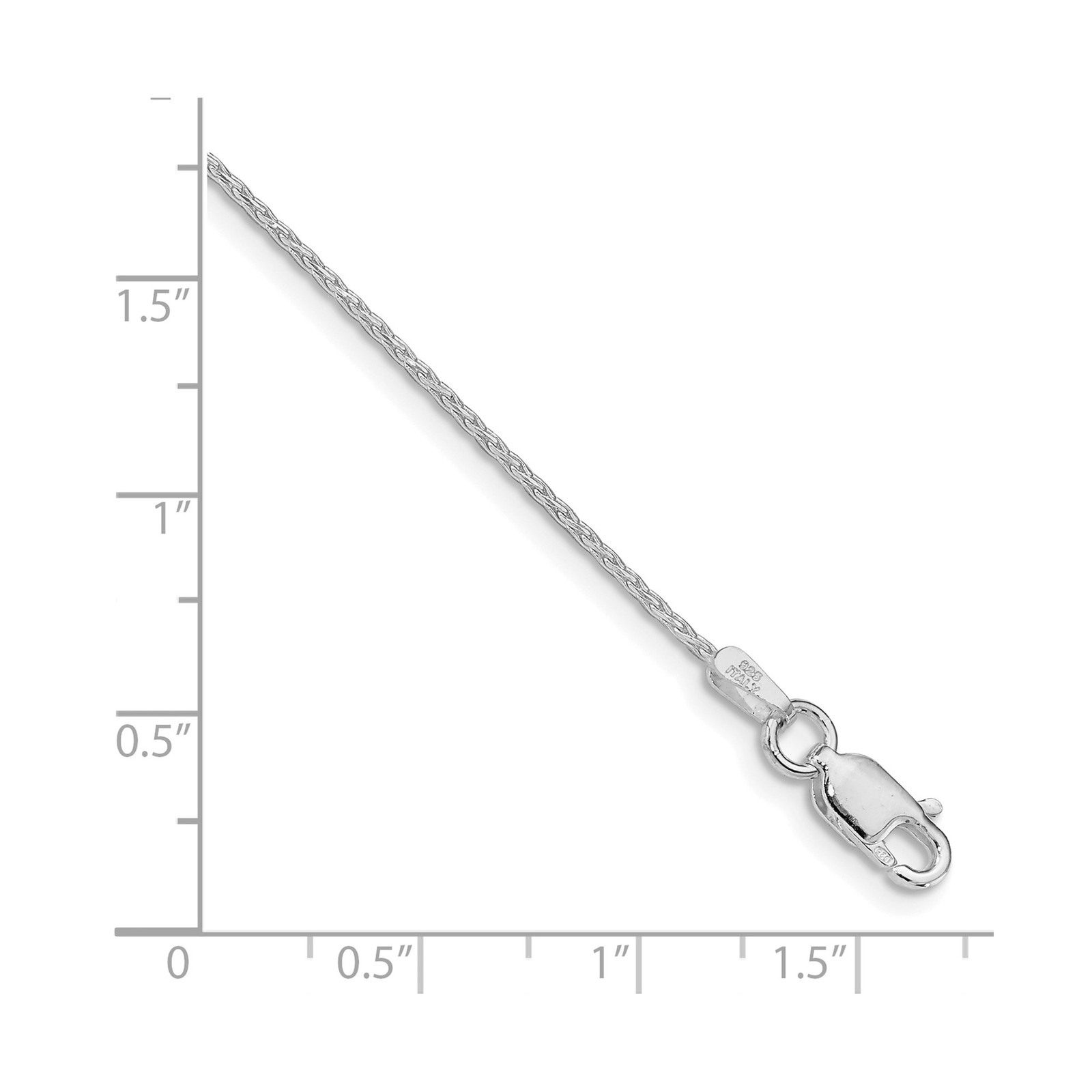 Sterling Silver Diamond-cut Round Spiga 1.25-3.5mm 7-30″
