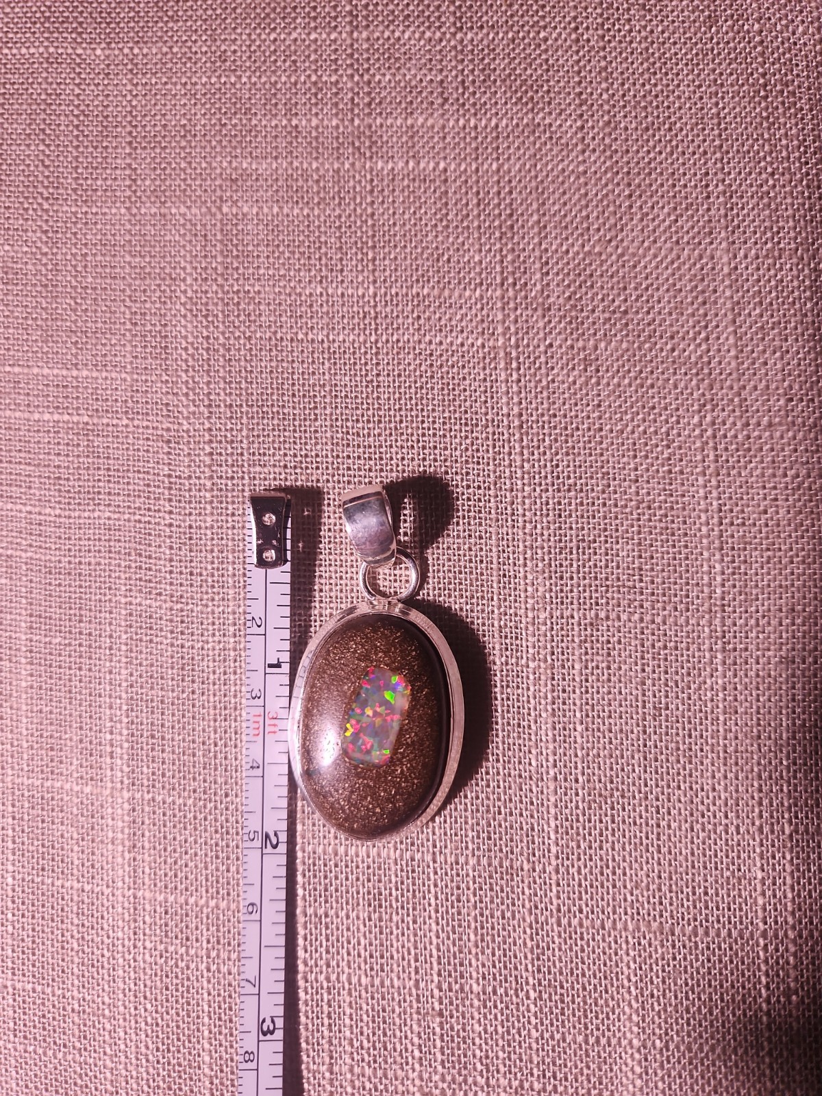 Australian Opal-like Sterling Silver Pendant