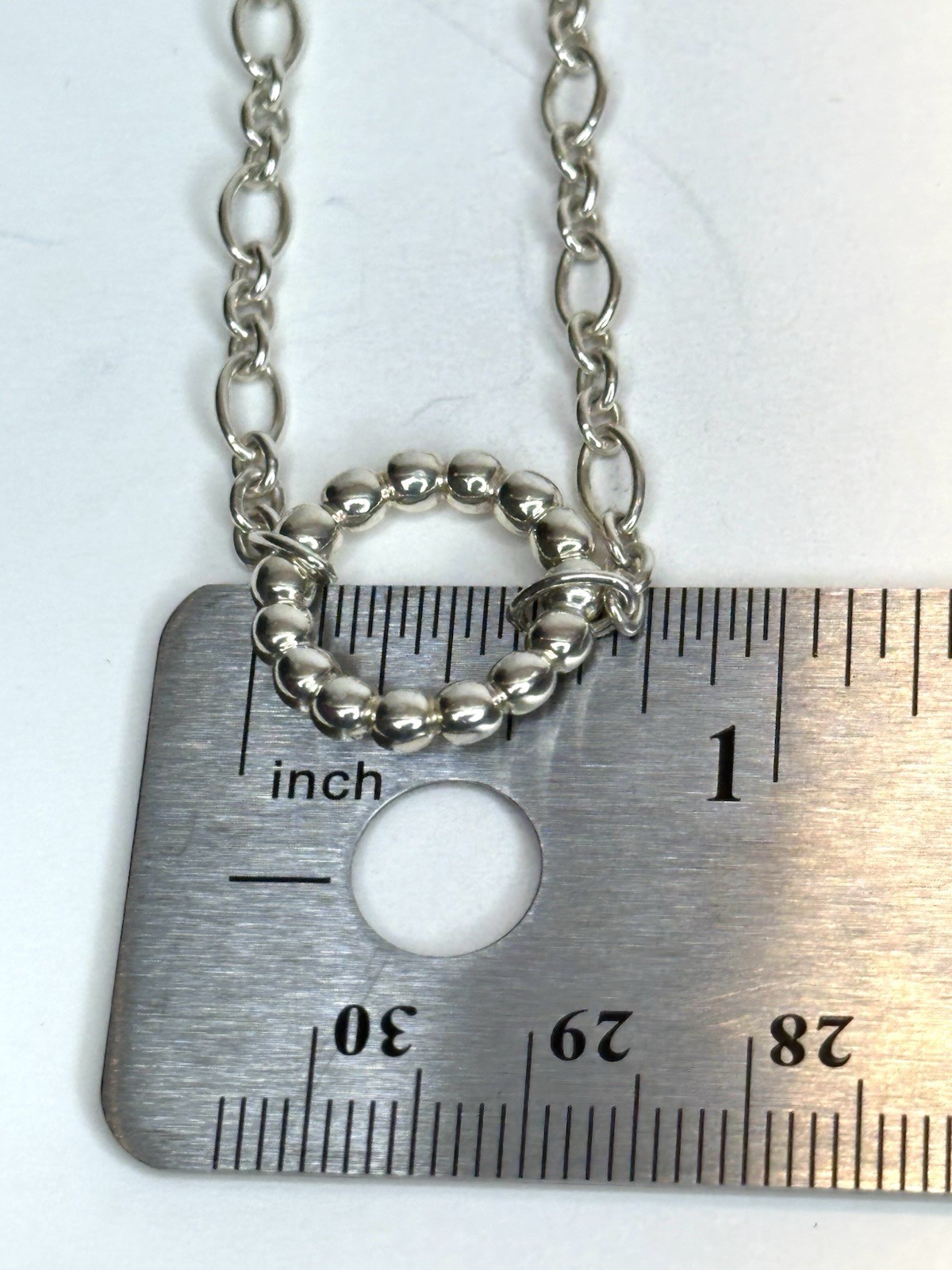 John Hardy 925 Sterling Silver 18″ Beaded Circle Station Necklace, Pouch & More!