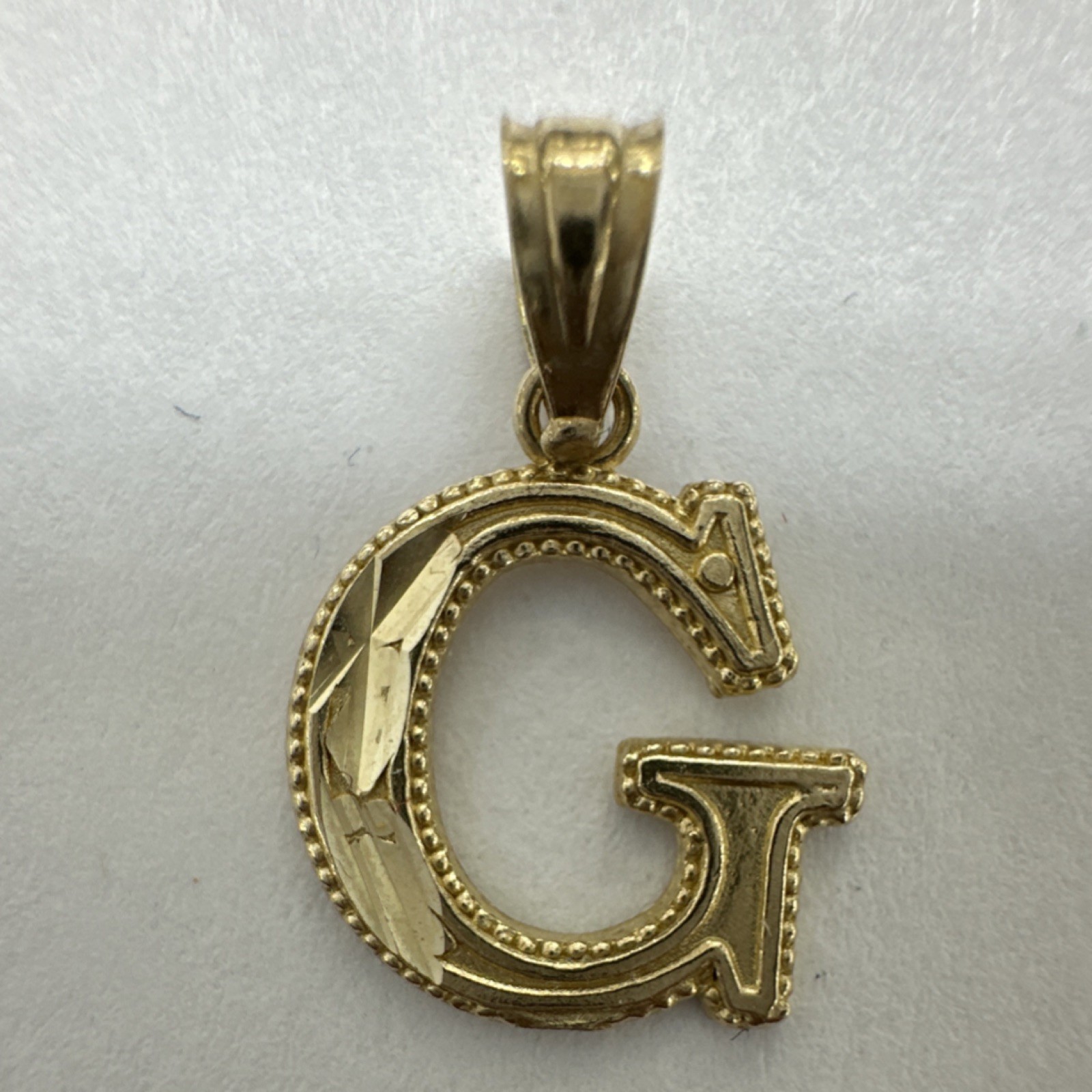 Yellow Gold 14k Letter G Pendant Alphabet Theme No Stone Jewelry Charm