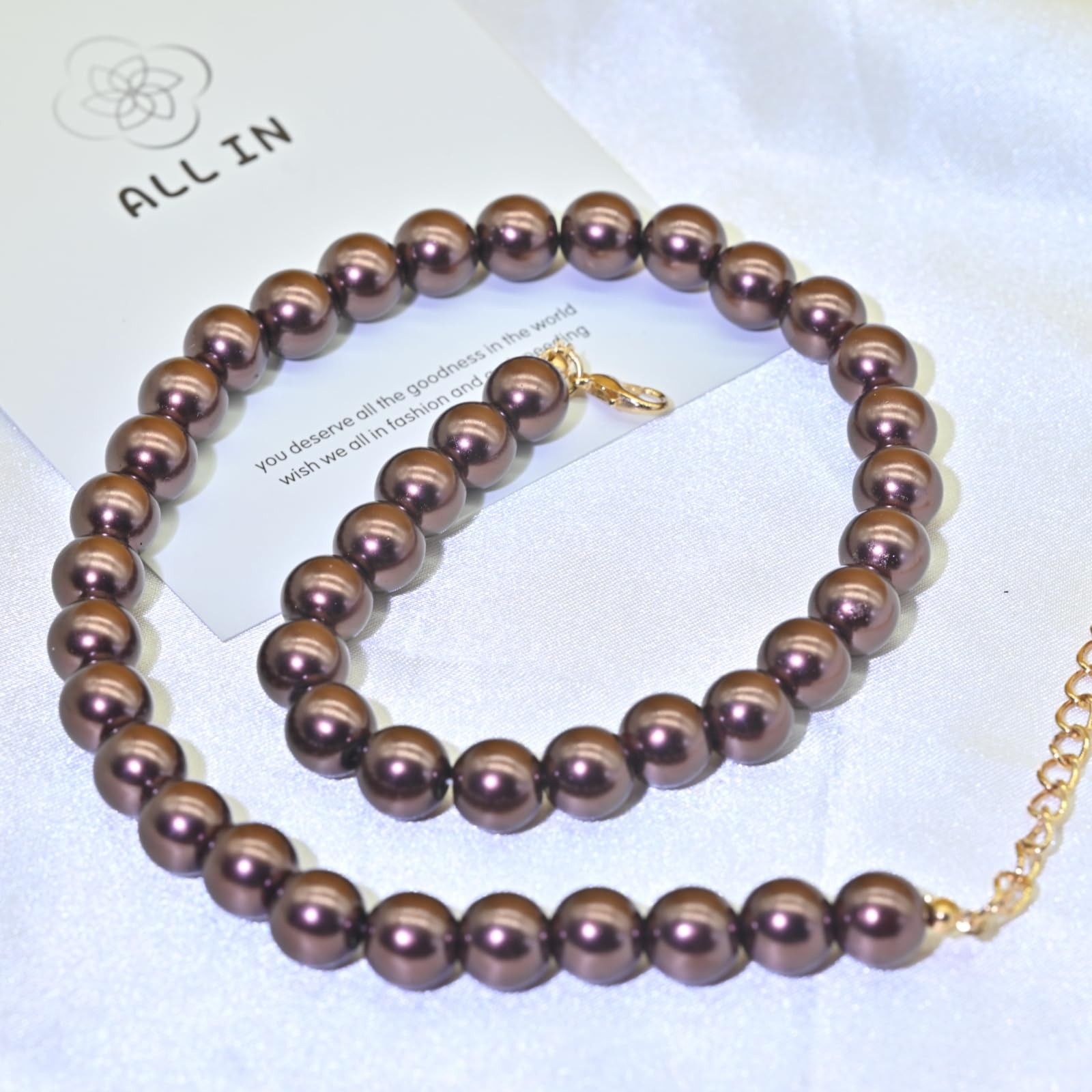 Colorful Mood Choker Baroque Bead Imitation Pearls Necklace, Women, Adults – 03
