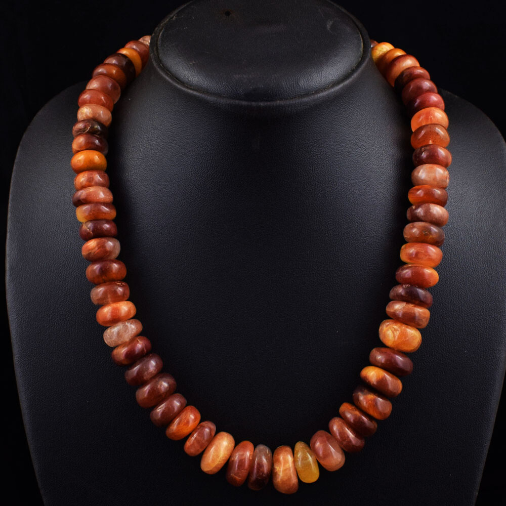 798 Cts Earth Mined Russian Quartz Round Shape Beaded Necklace Jewelry SK 04E444