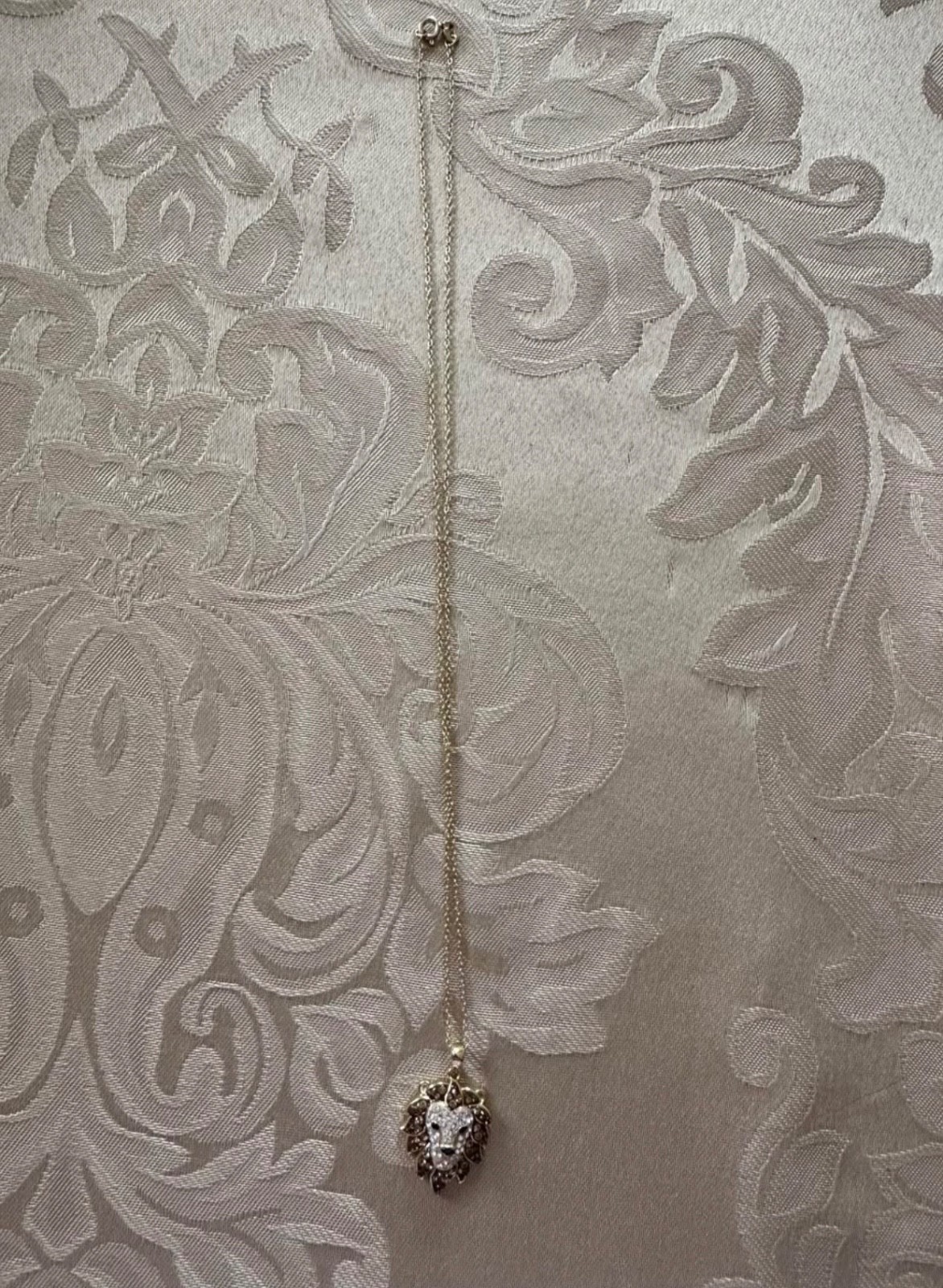 GOLD PLATED STERLING SILVER LION, NECKLACE