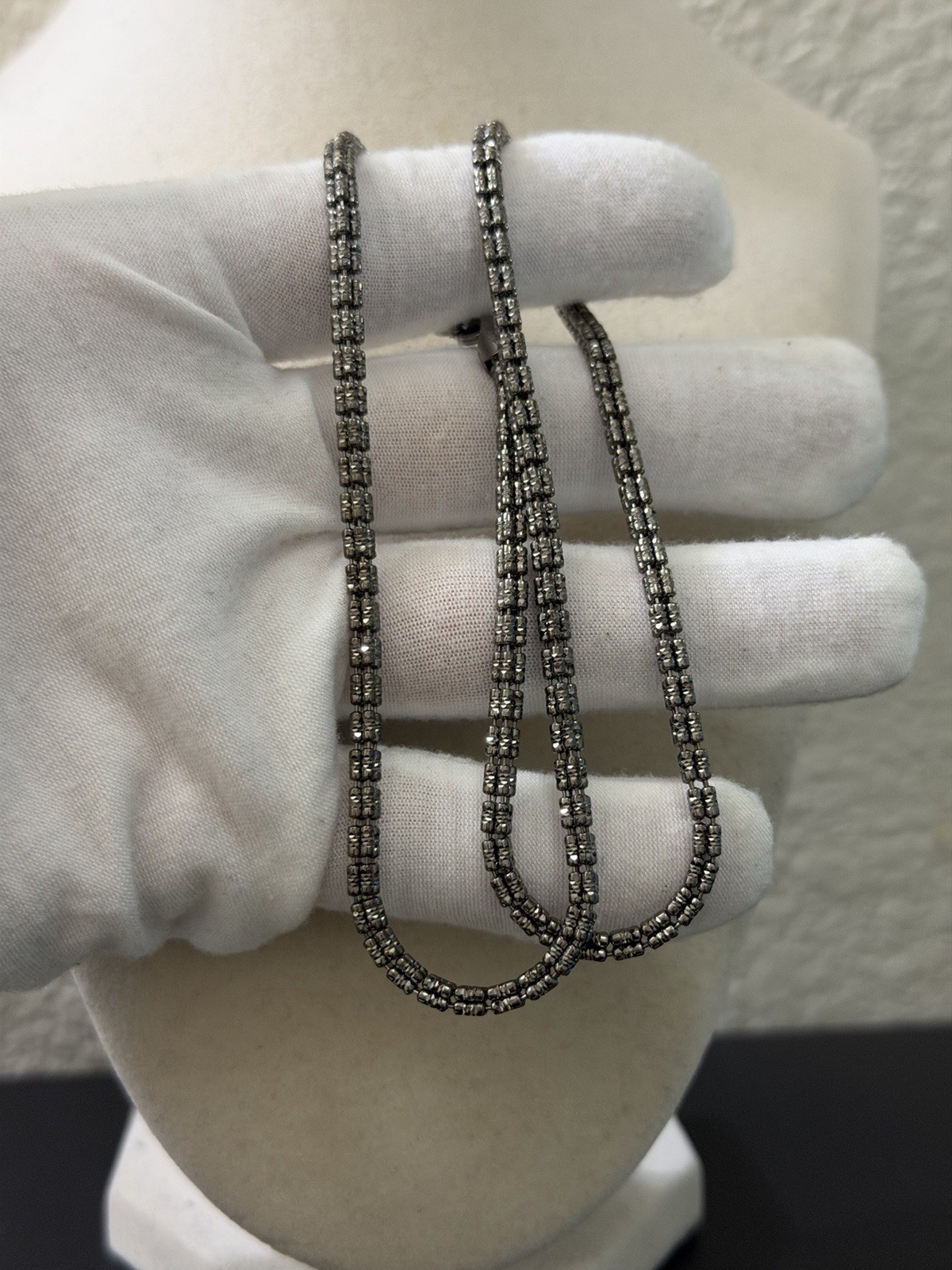 20 inch 3.3mm – 925 Sterling Silver Ice Barrel Chain