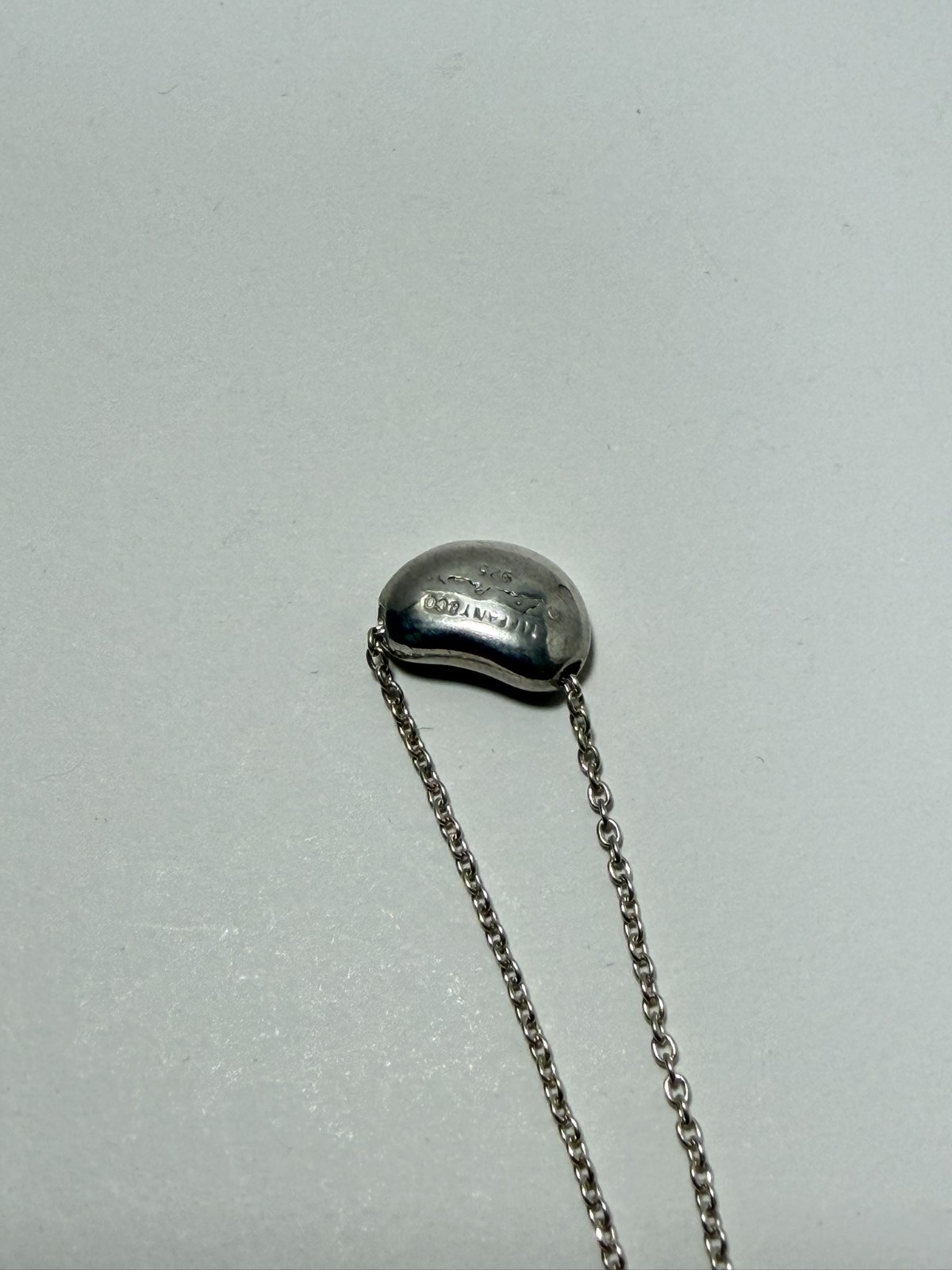Tiffany & Co. small bean Pendant Necklace Peretti Silver925 excellent F/S