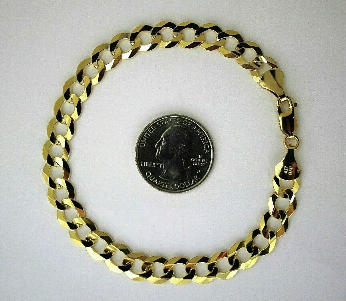 10K Solid Gold Cuban Link Necklace Chain Bracelet for Men Women 3mm~14mm 7″~30″