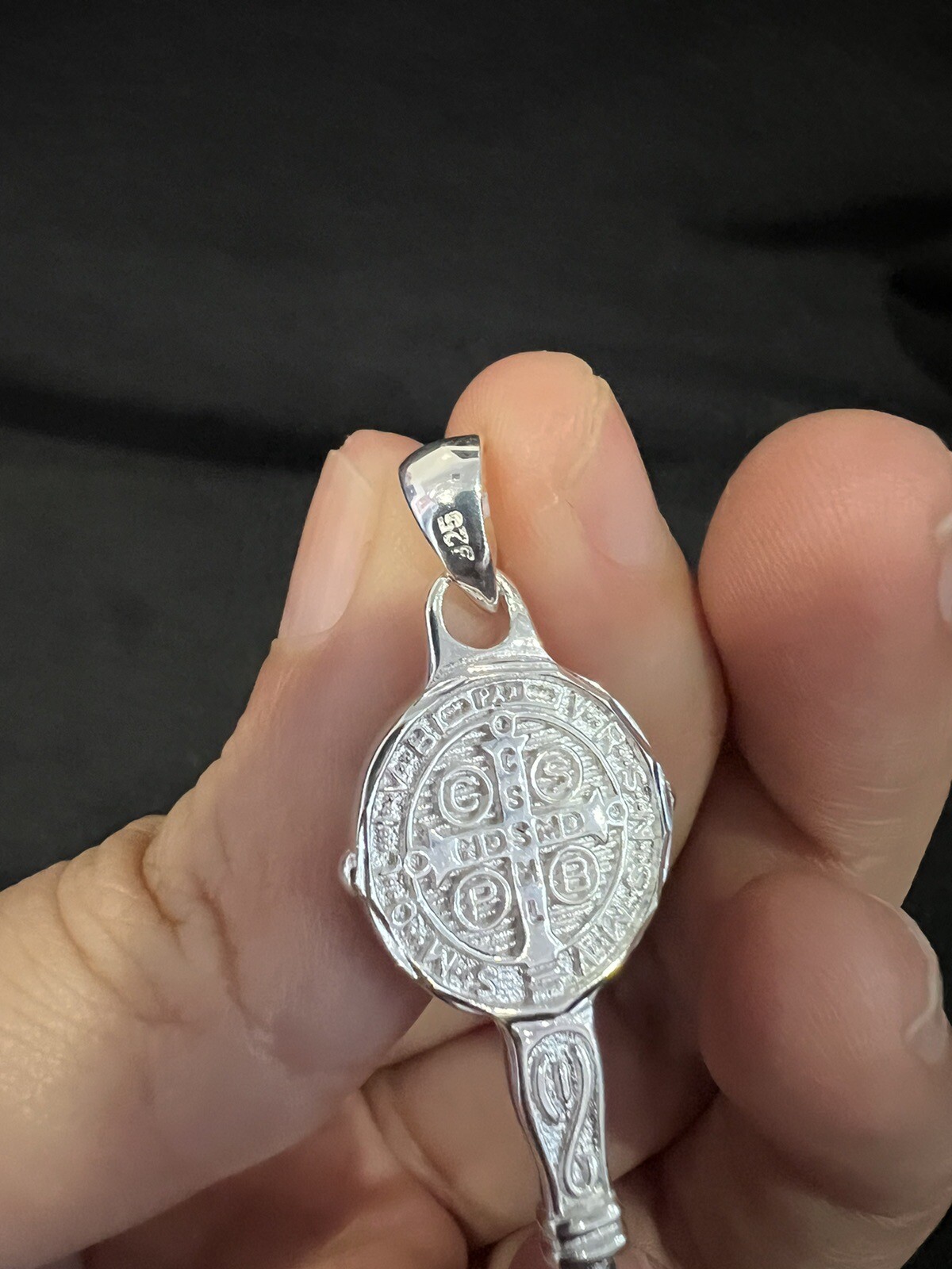 925 Sterling Silver Mens Womens St Benedict Key San Benito Llave Pendant
