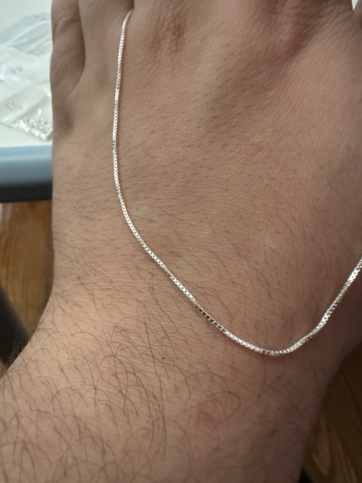 Sterling Silver Light Box Chain 1mm 20”