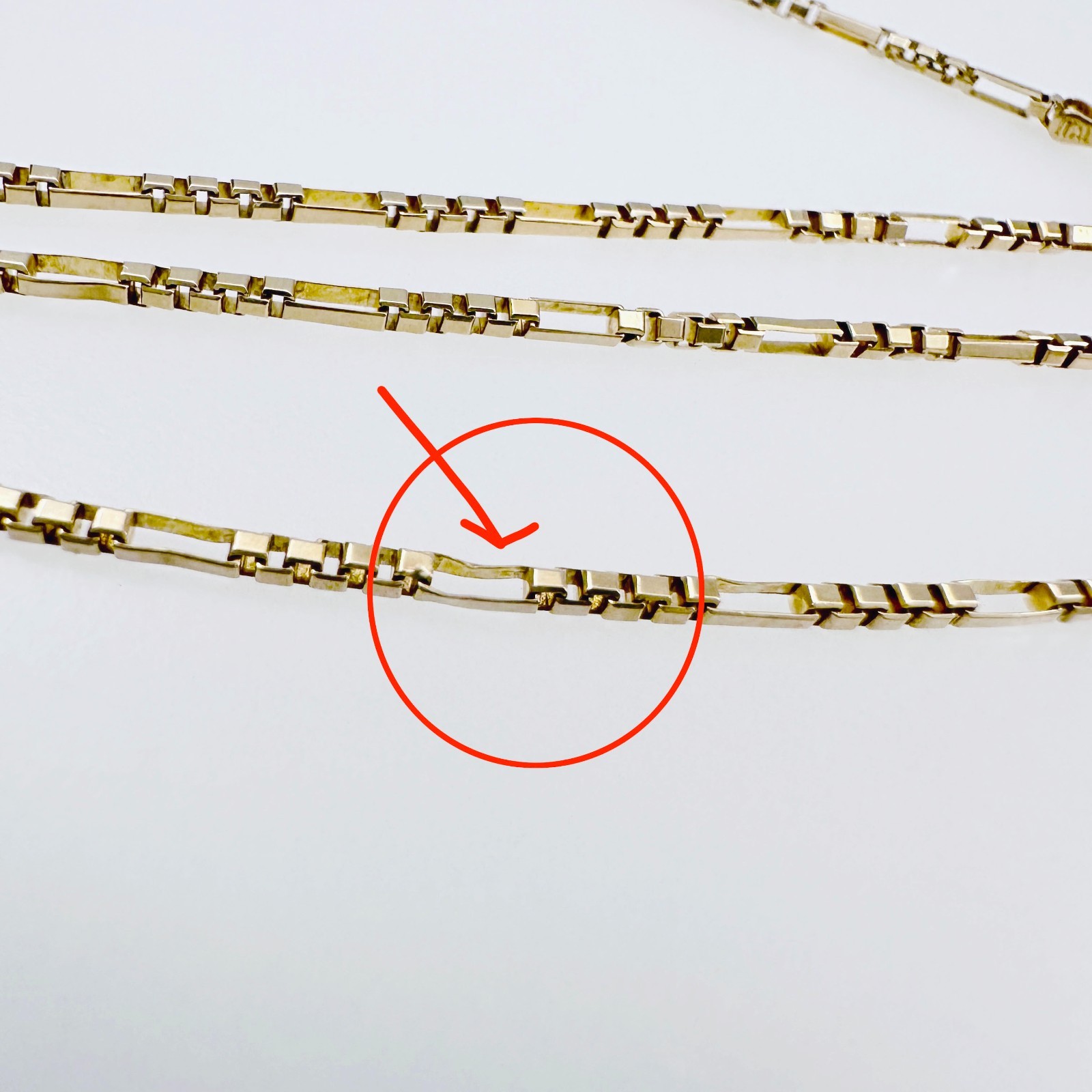 Solid 14K Yellow Gold Figaro Box Link Hybrid Chain Necklace 1.4mm, 24 1/2″, 5.6g