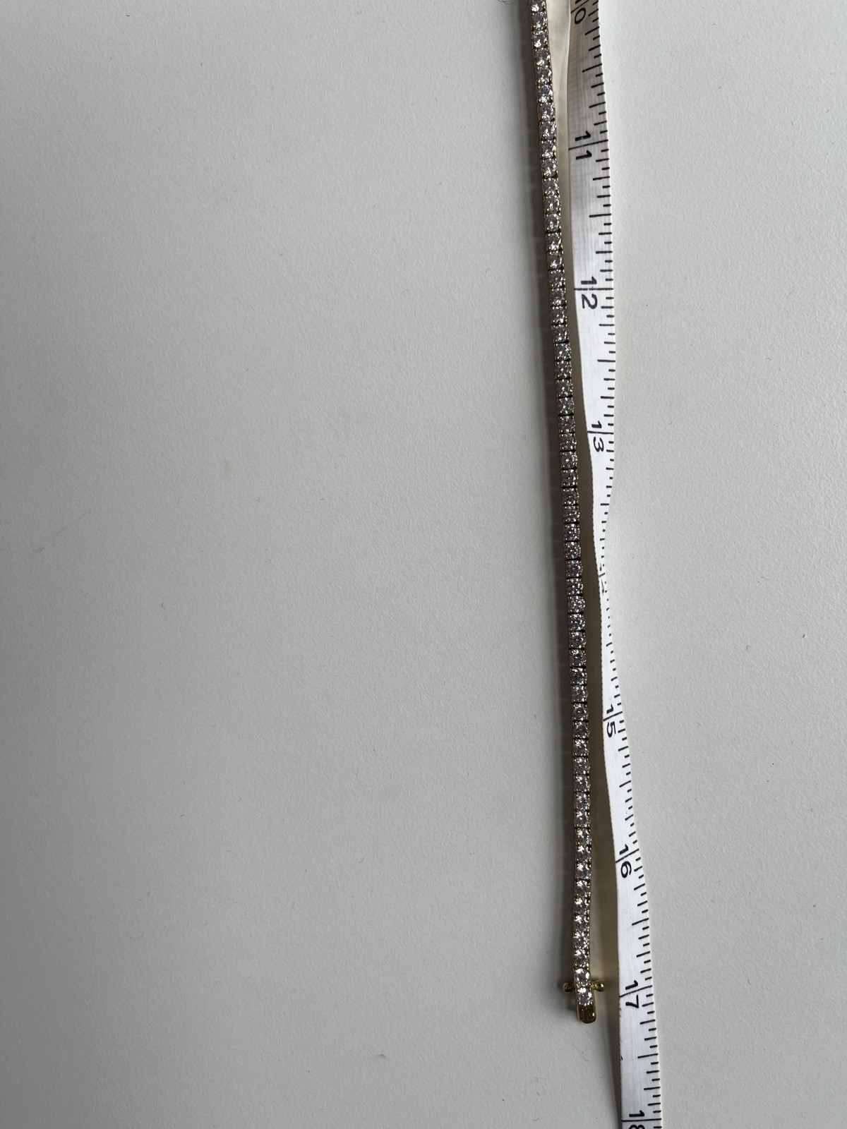 Dorsey Kate Riviere Necklace 17″ Tennis Necklace – 18k Gold Vermeil Setting