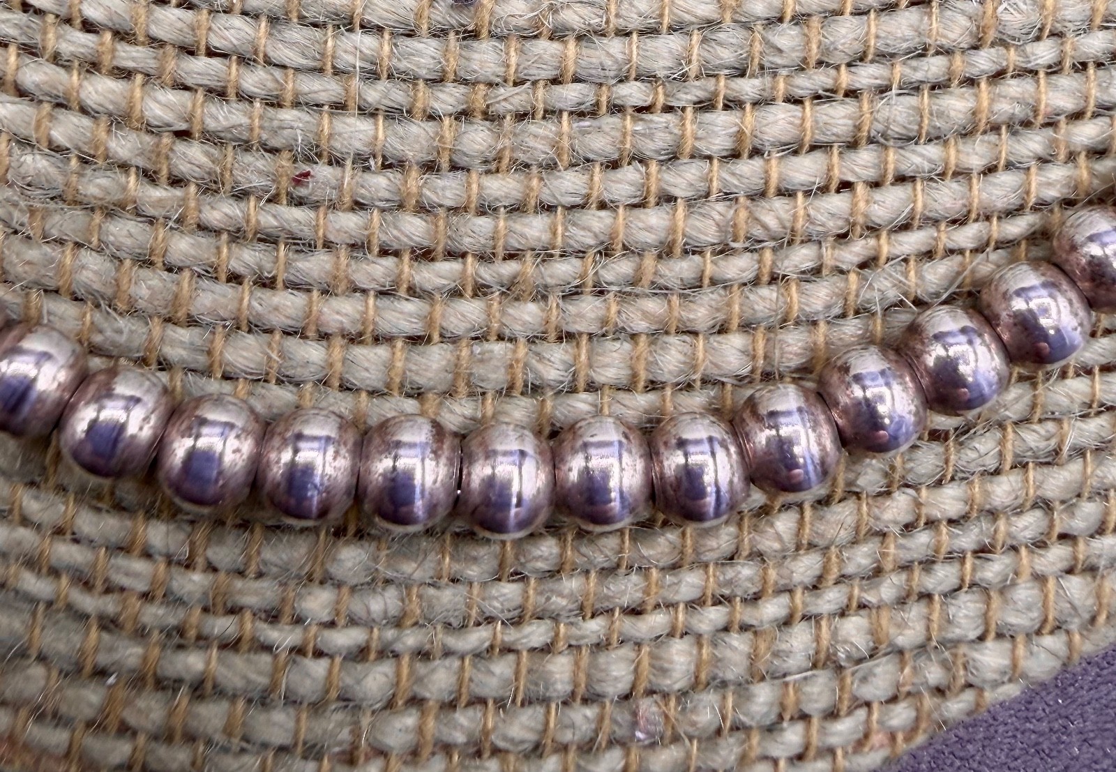 Vintage Sterling Silver 4mm Bead 20” Necklace 925 Italy 18g