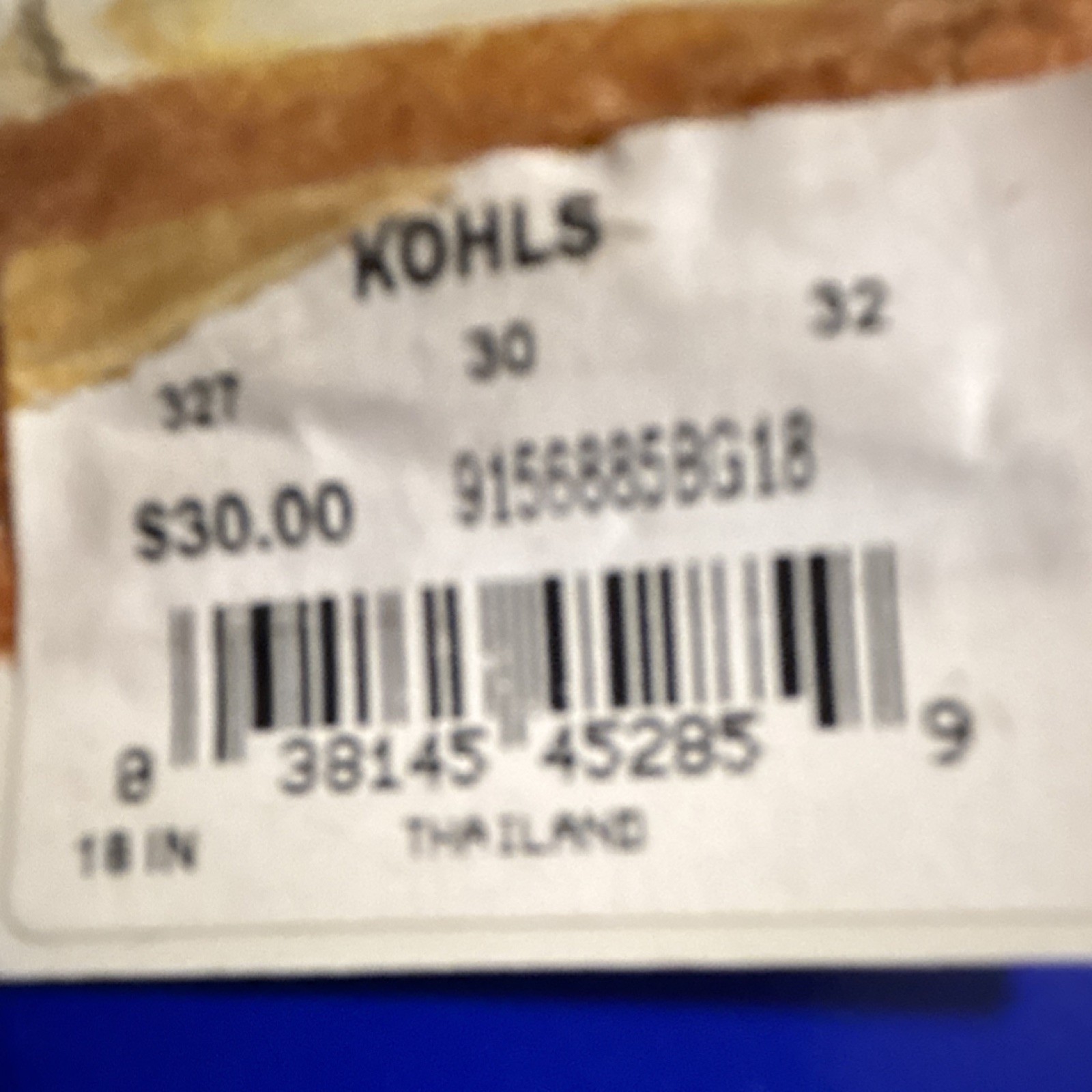 Kohls Sterling Silver Pendant Necklace Chain 18in Thailand 925
