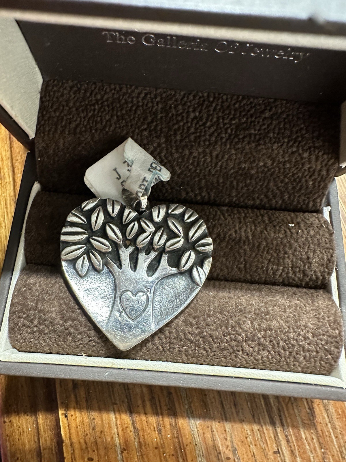 Retired James Avery Lasting Love Tree Heart Pendant in Sterling Silver