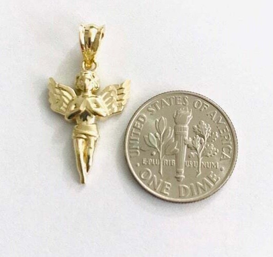 10K Solid Gold Angel Cupid Love Pendant, 10k Solid Gold Angel – G16
