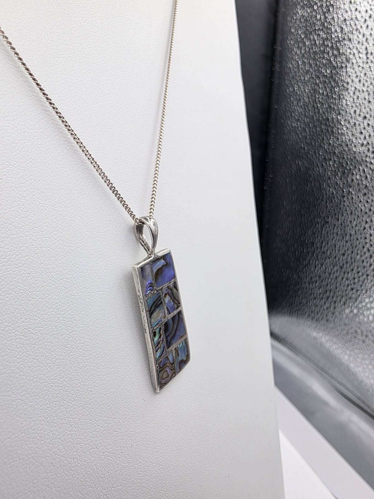 Abalone shell sterling pendant and chain – Summer Ocean, Vacation