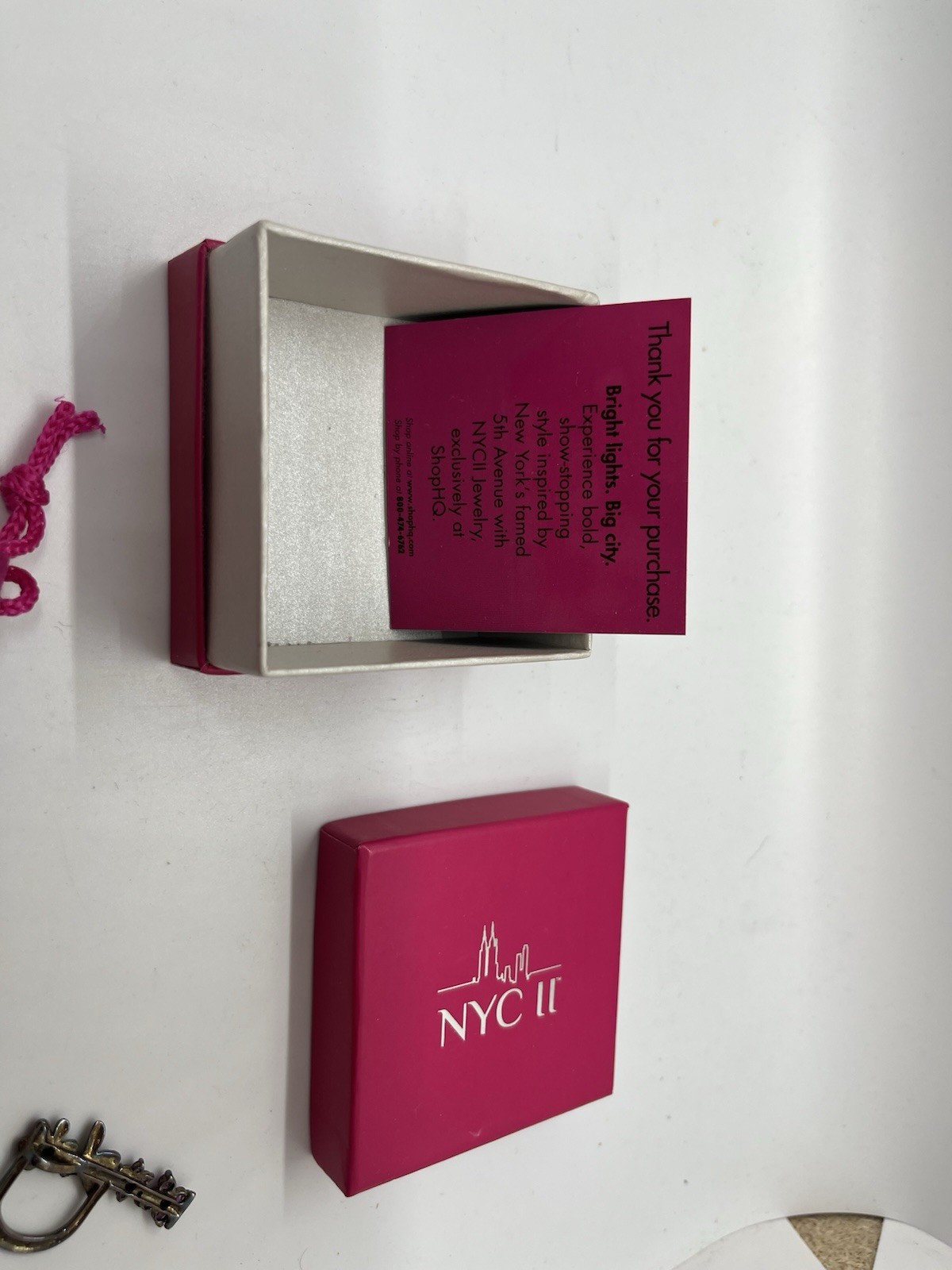 NYC II Jewelry Sterling Silver And Enamel P Pendant And Original Box Package!