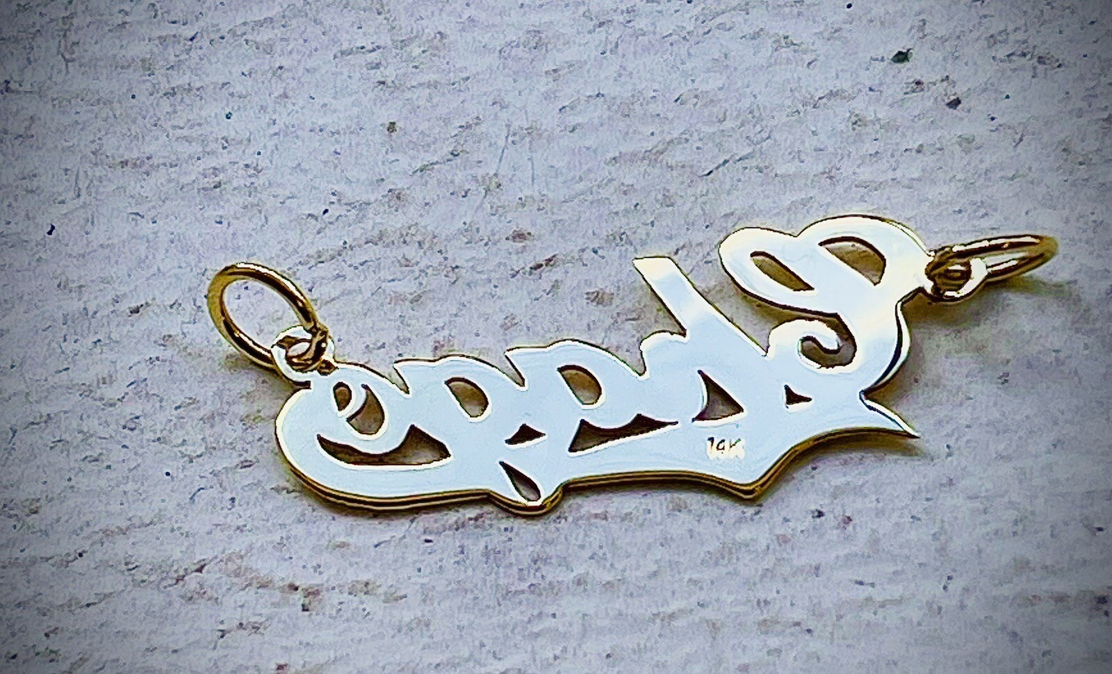 14k Authentic Personalized Custom Name Necklace with a special design (Name Only