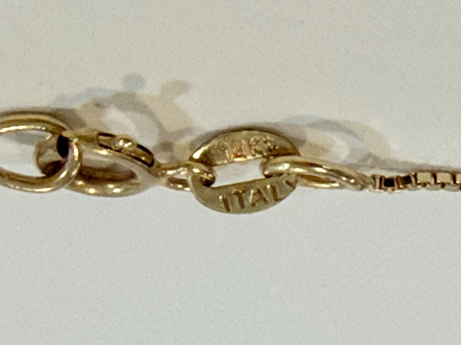 New 14k Yellow Gold Baby Box Chain Necklace 18″ Italian Gold Gift Box 1.22g