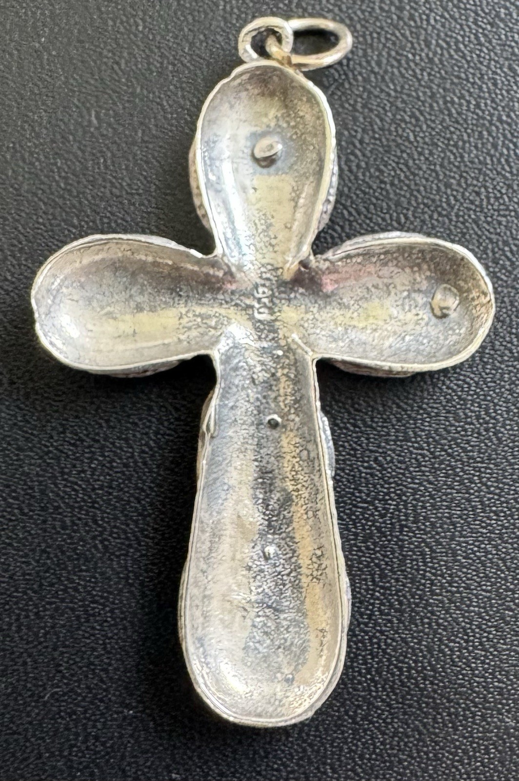 950 Platinum Large Cross Pendant 6.85g Religious Estate Jewelry 2.25” Tested