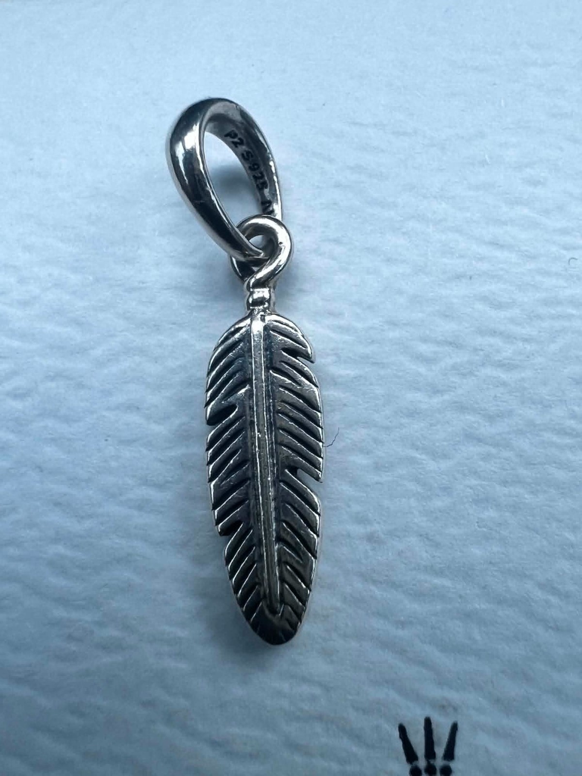 Authentic Pandora Spiritual Feather Pendant #397216