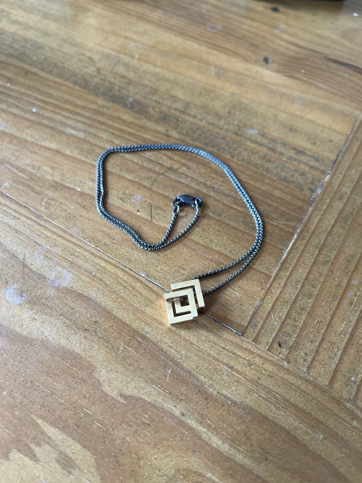 Helen Rankin Double Geom Pendant 18ct gold-plated silver