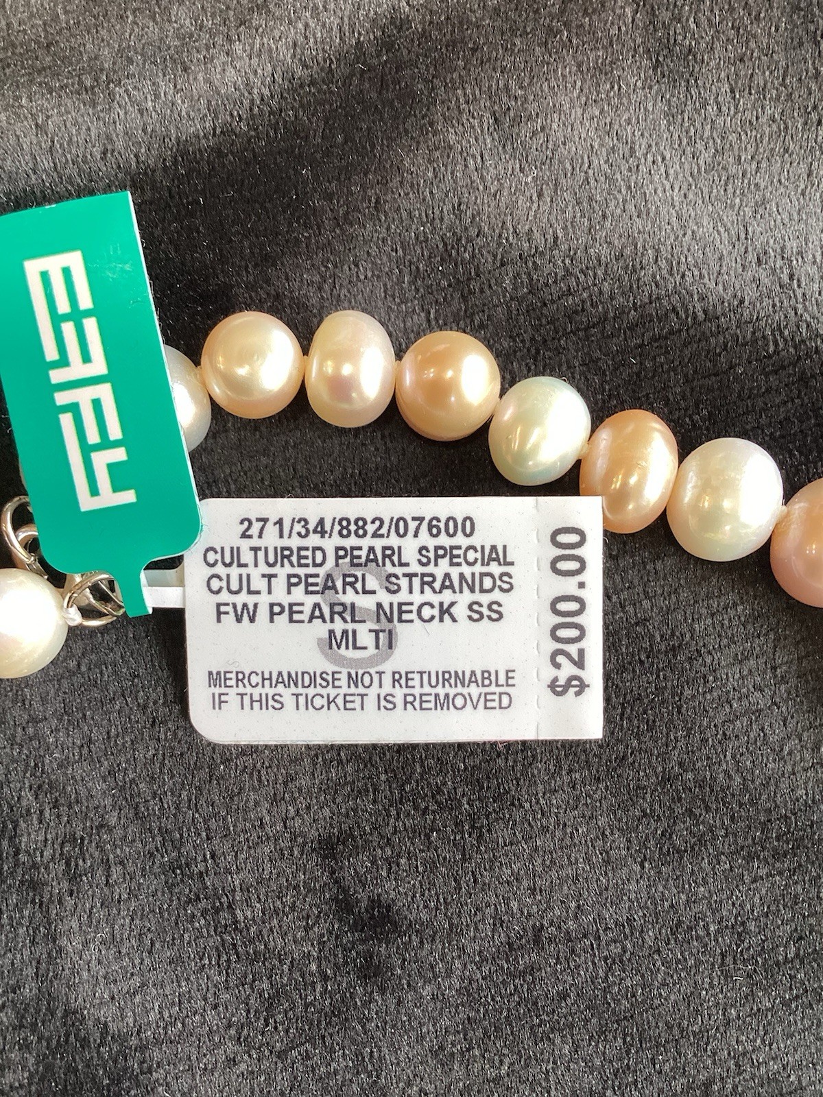 EFFY 18″ 7.5-8.5mm Cultured Pearl Strand Necklace Retail $200