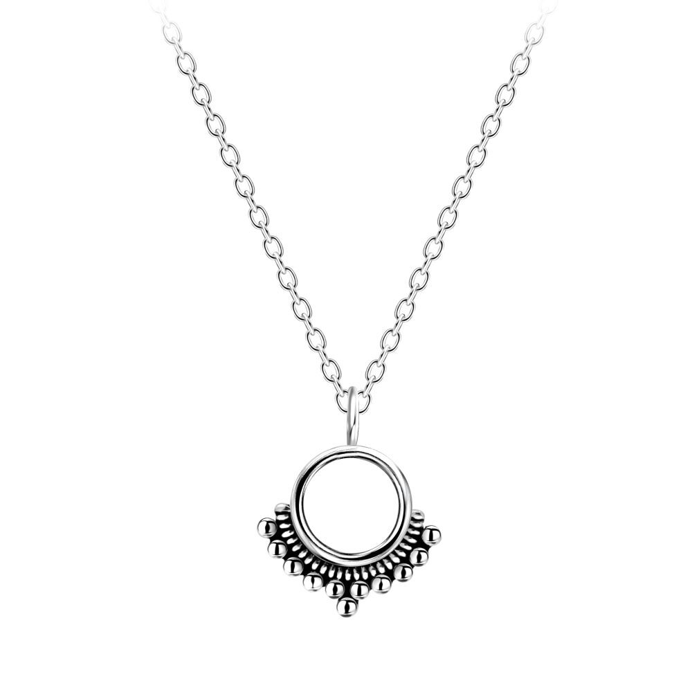 Silver Bohemian Necklace 18 Inches (45cm) – 925 Sterling Silver Women’s Jewelry