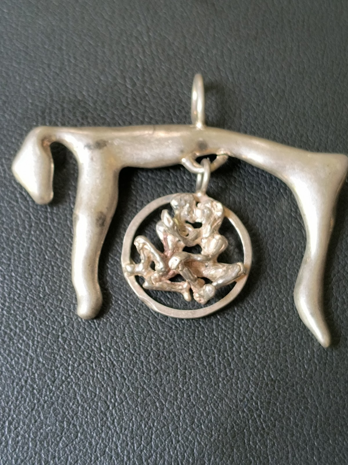 RARE Sterling Silver 925 Chai Life Hebrew Pendant Romantic Couple Unbranded