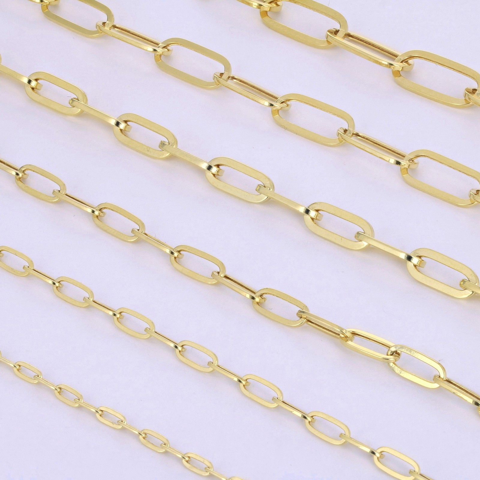 10k Yellow Gold Paperclip 2mm-7mm Chain Cable Rolo Bracelet Mens Womens 7″ – 8″