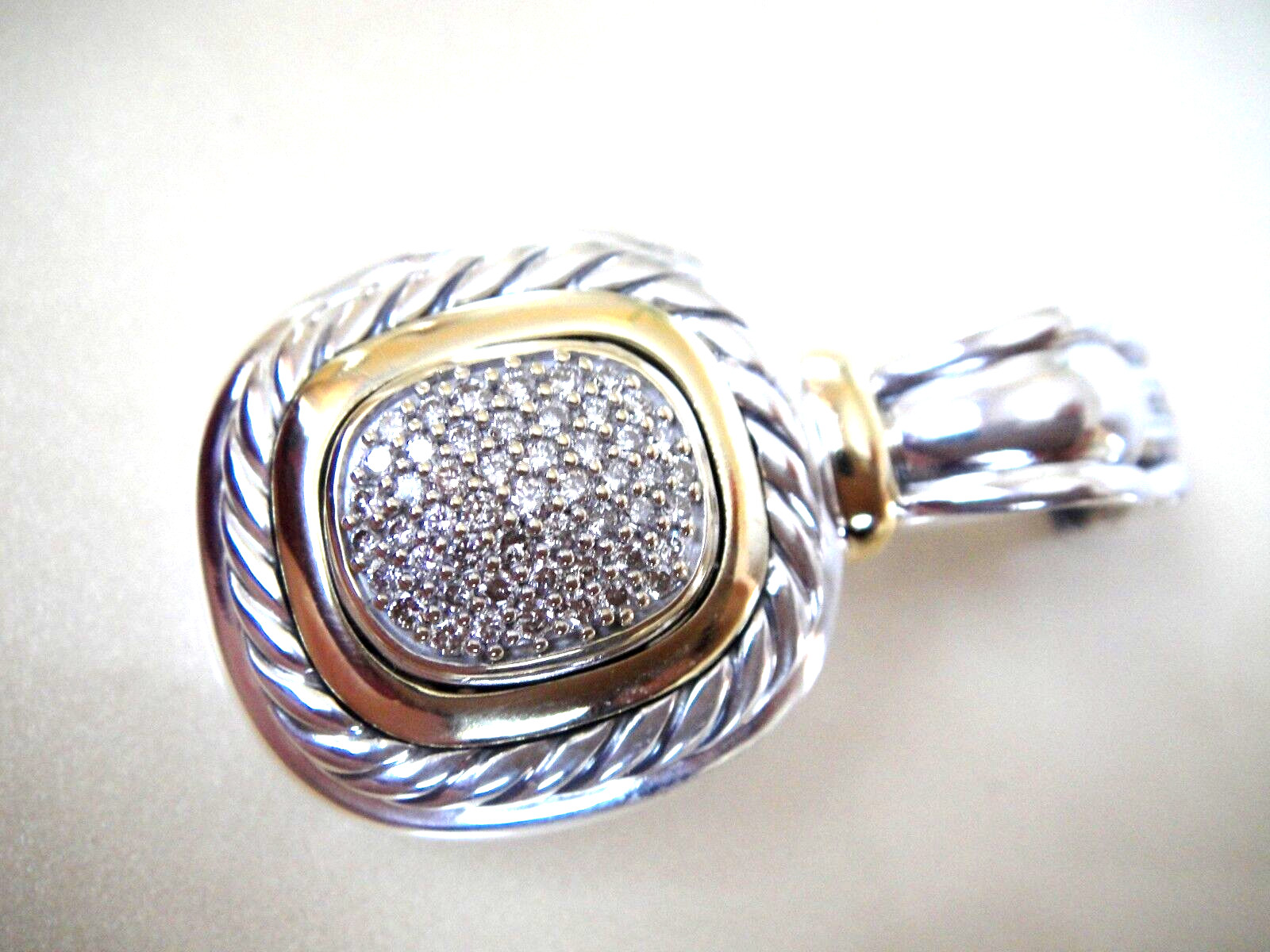 $2450 DAVID YURMAN 18K GOLD ,SS LARGE ALBION DIAMOND ENHANCER