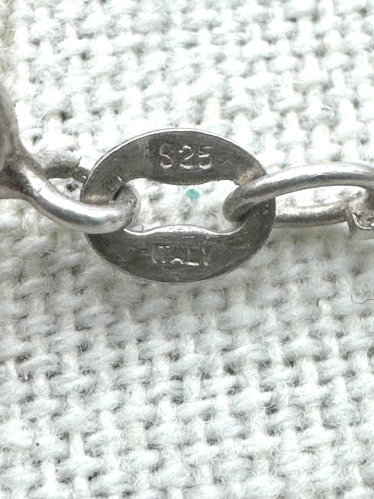 Sterling Silver 925 Blue Stone Teardrop Pendant Necklace Box Chain Italy Womens