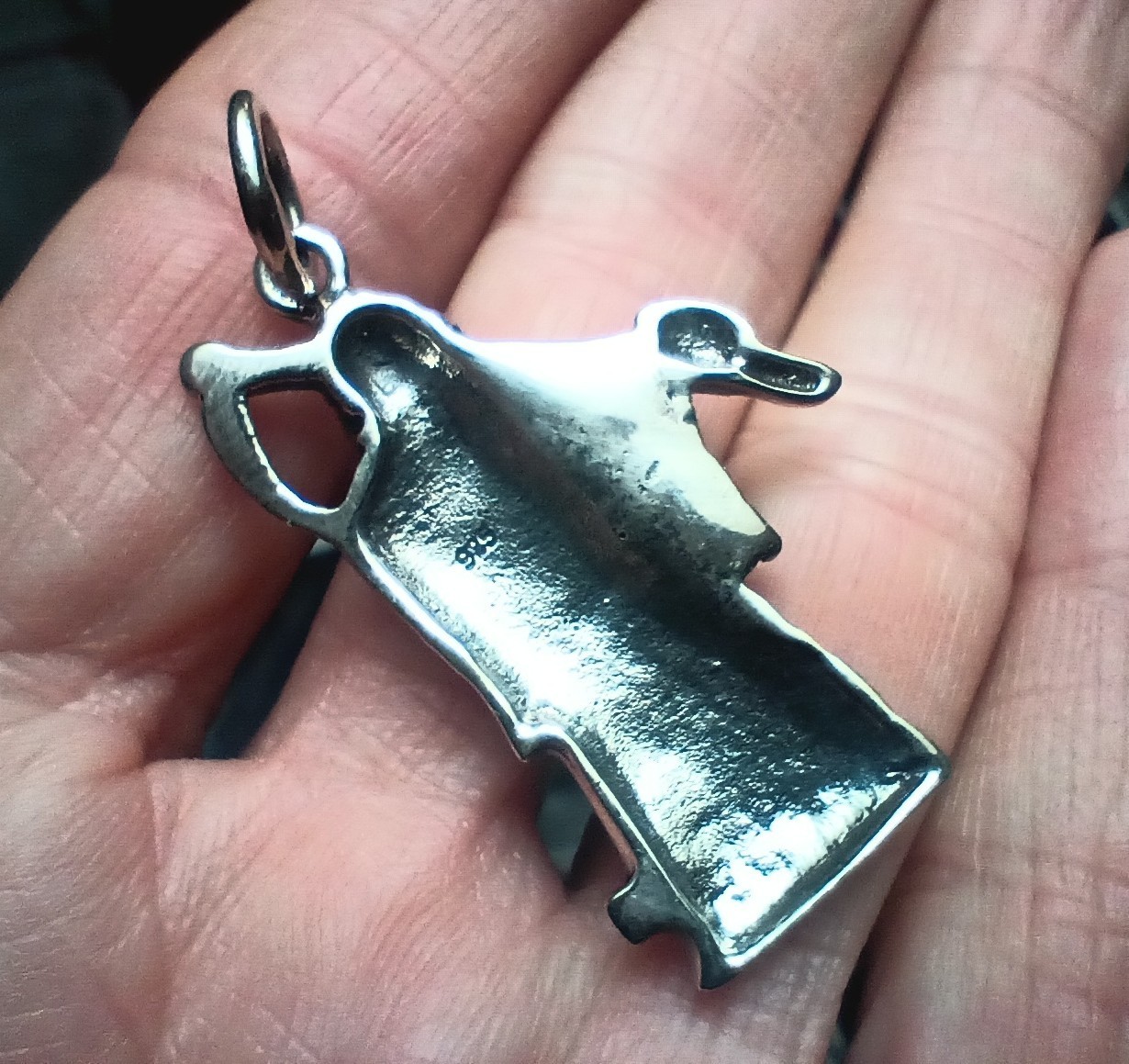 925 Silver Grim Reaper Pendant necklace Thailand Halloween CH54