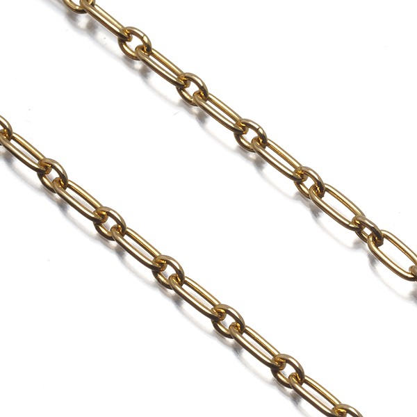 Rare Auth Cartier Chain Necklace Link 70cm Long 18K 750 Yellow Gold