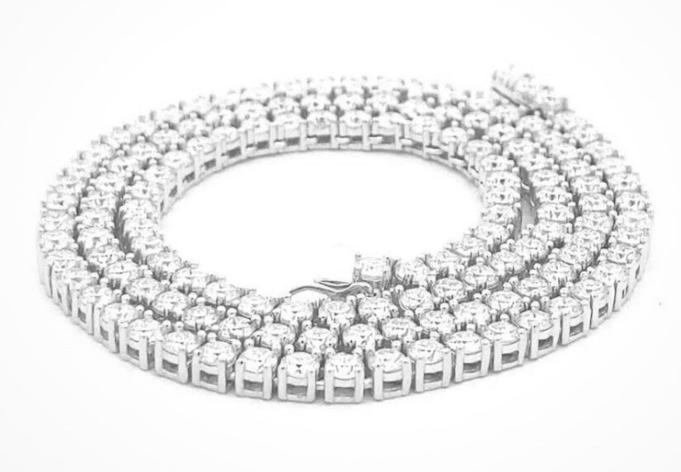 VVS1 Moissanite 925 Sterling Silver 6mm Tennis Chain