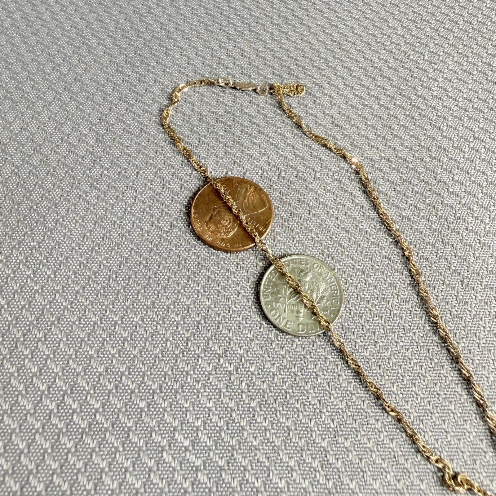 14K Yellow Gold Singapore Chain Necklace 24″ Italy Slim 1.44mm Twist 3.01g
