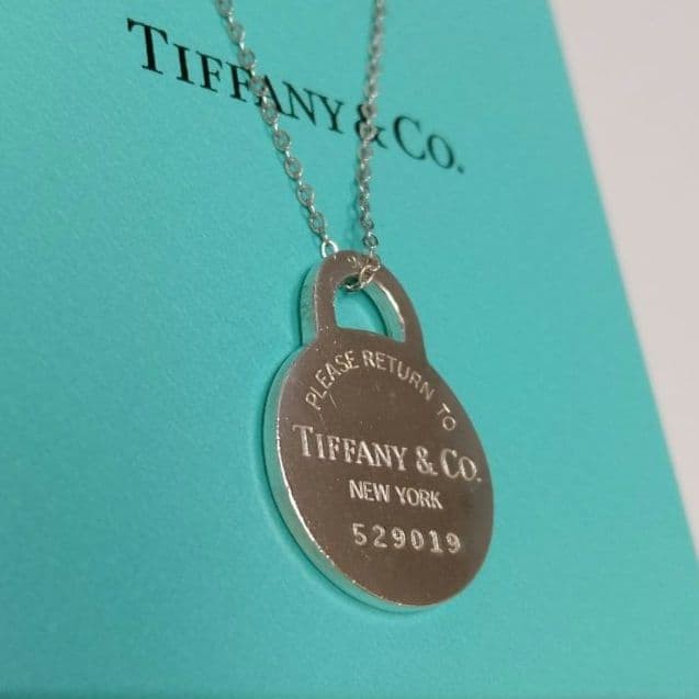 Tiffany & Co. Return to Round Necklace Silver 45cm Unisex Pre-Owned