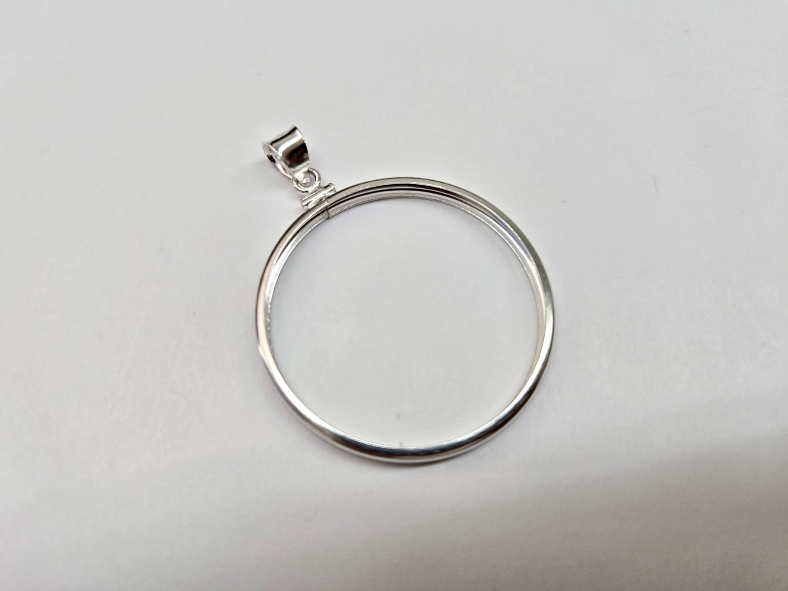 925 Sterling Silver Mexican Peso Dollar Coin Bezel 38mm Screw Top Coin Edge