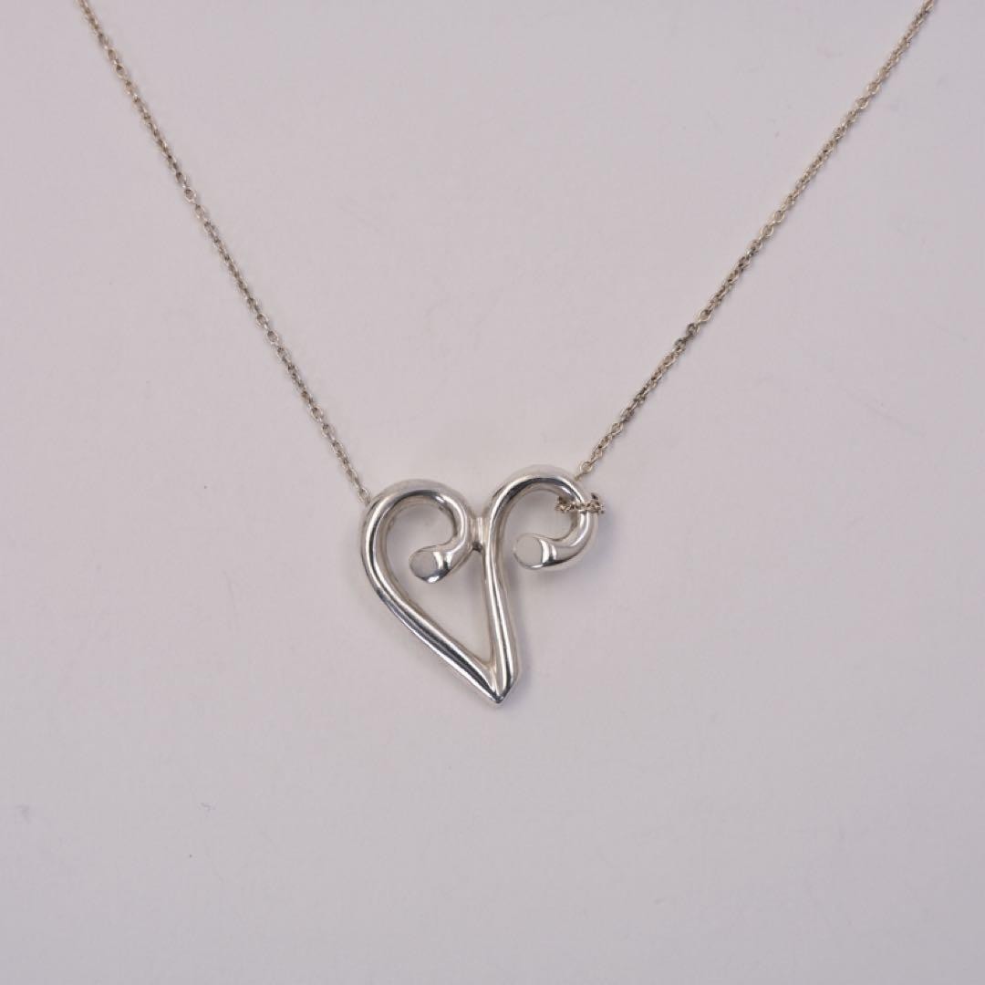 Tiffany & Co. Paloma Picasso Alphabet V Necklace Silver 925 Unisex Used Good