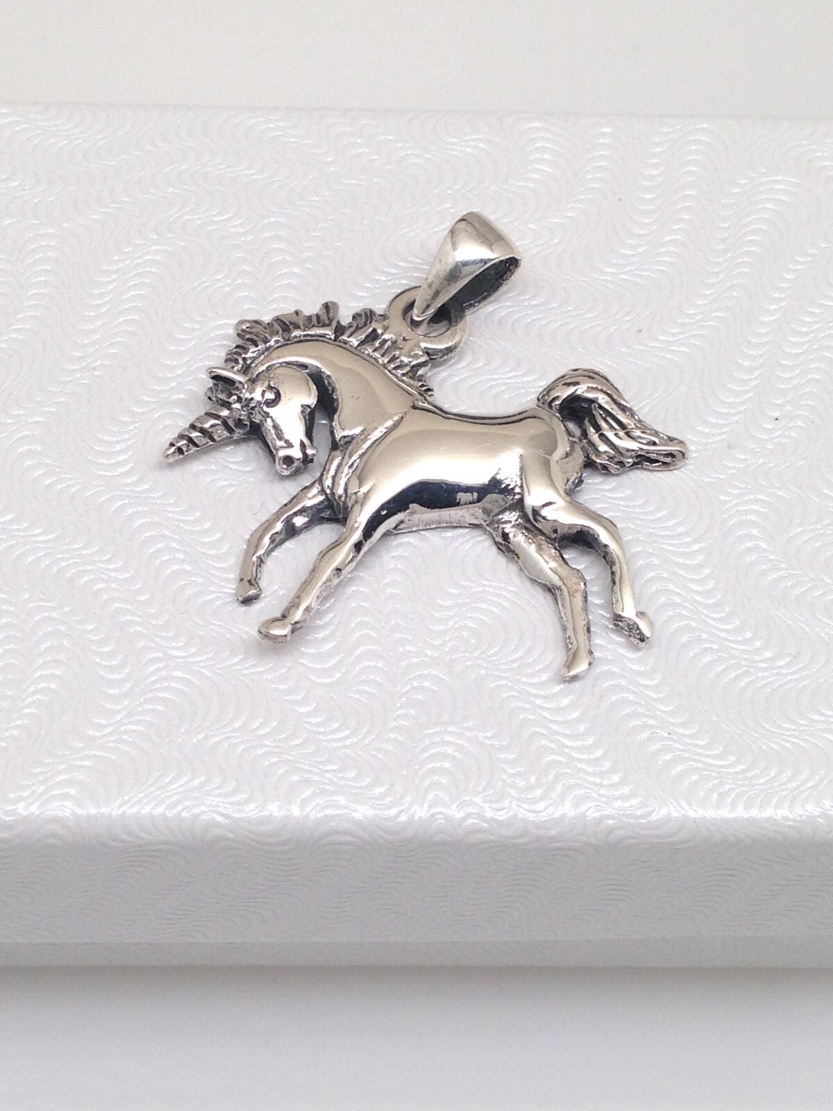 Unicorn Pendant Sterling Silver 925 26mm(1.02″)