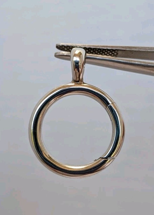 James Avery 925 Silver Circlet Changeable Charm Holder for Necklace Pendant 1″