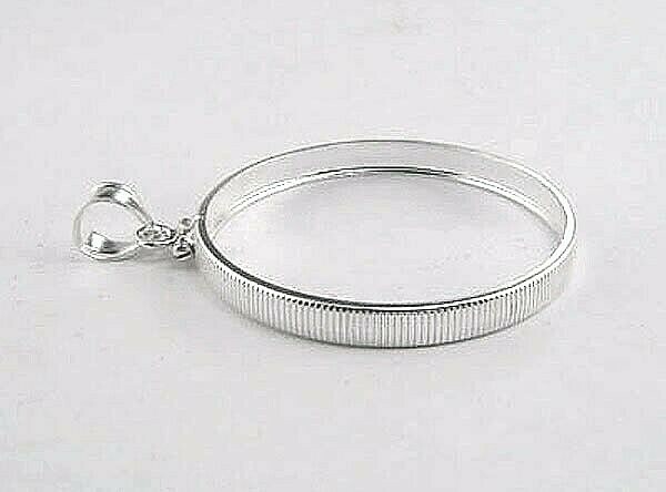 Coin Bezel Susan B. Anthony Dollar Sterling Silver Reeded Edge Soldered Bail New