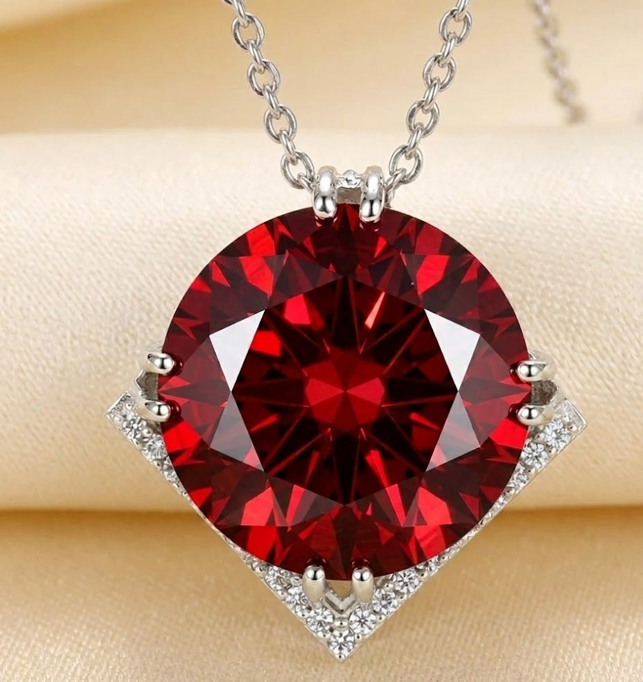 26.20 Ct Certified Red Diamond Pendant, Tariffs FREE & Matching Studs .