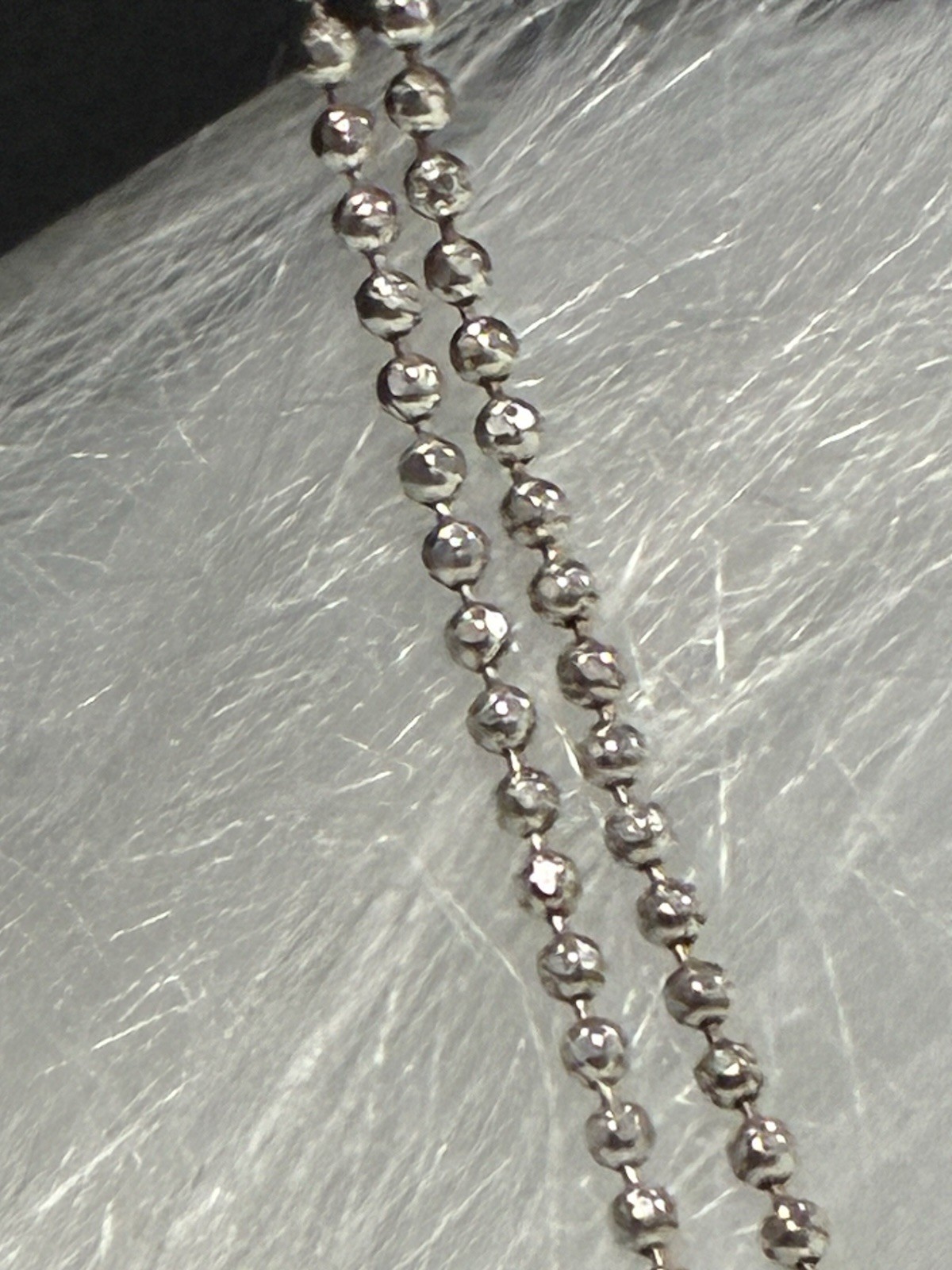Sterling Silver 925 Heart Love Charm Pendant Ball Chain Lobster Clasp Signed