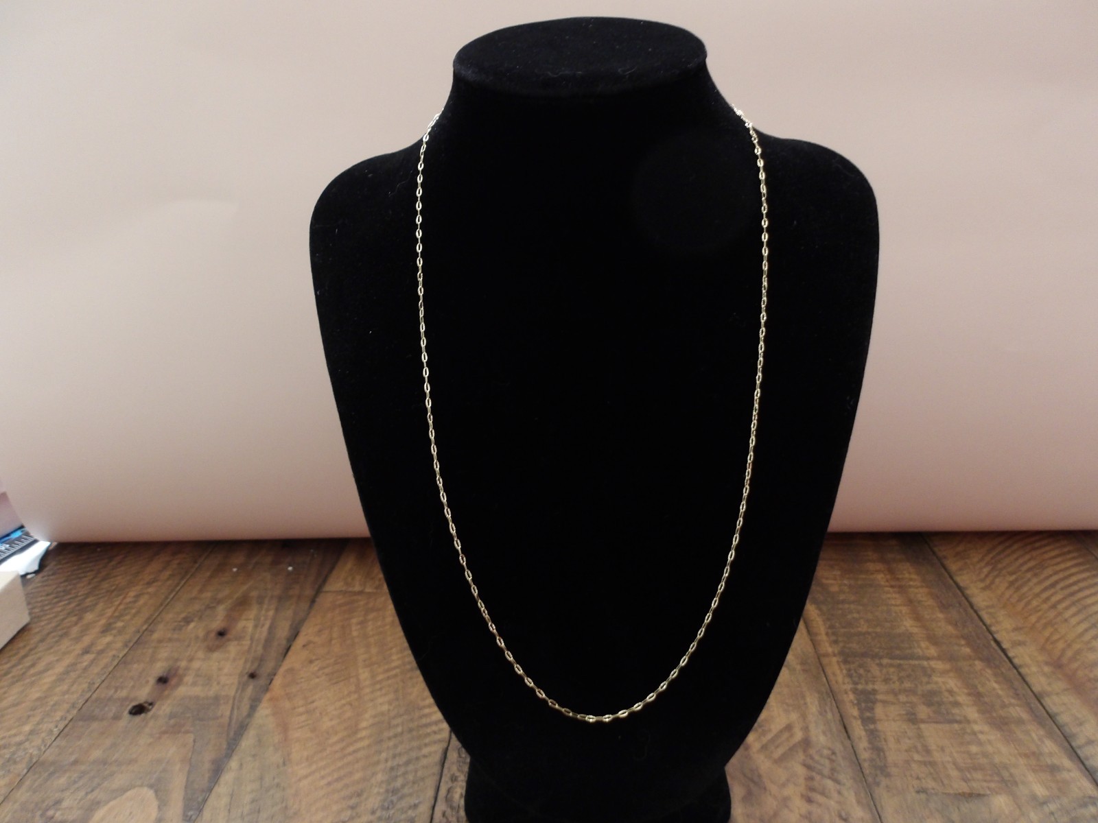 NWT 10K YELLOW GOLD MINI PAPER CLIP CHAIN