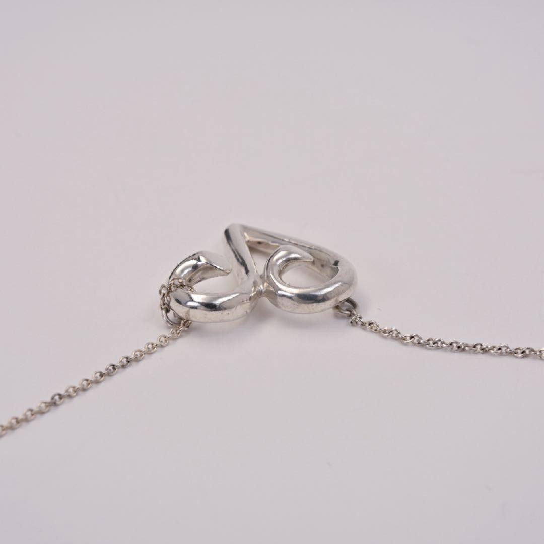 Tiffany & Co. Paloma Picasso Alphabet V Necklace Silver 925 Unisex Used Good