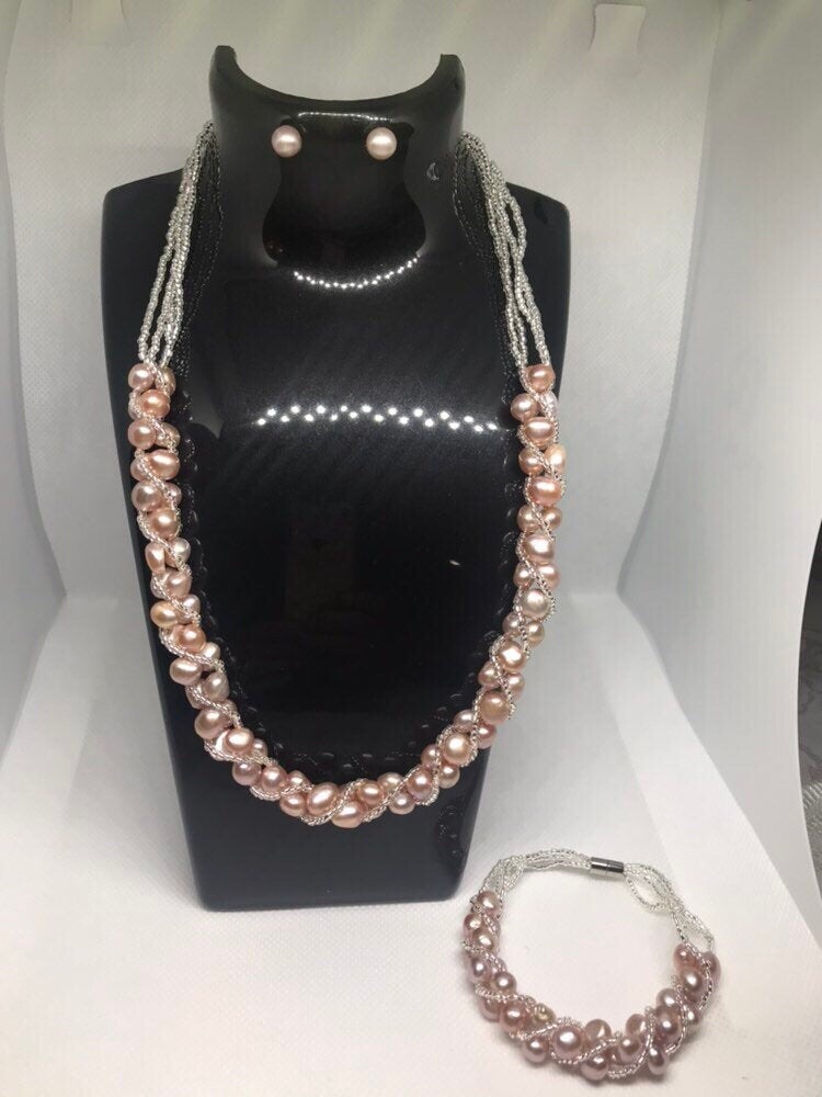 ASHIQI Real Natural Freshwater Pearl Handmade Jewelry